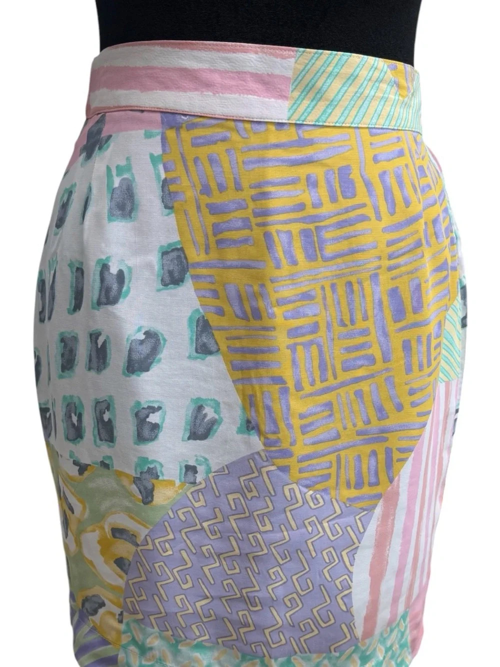 Vintage Platinum by Dorthy by Schoelen Abstract Pastels Pencil Skirt